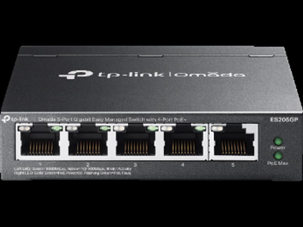 TP-Link ES205GP ES205GP Omada 5 埠 Gigabit 簡易管理型交換器（含 4 埠 PoE+)