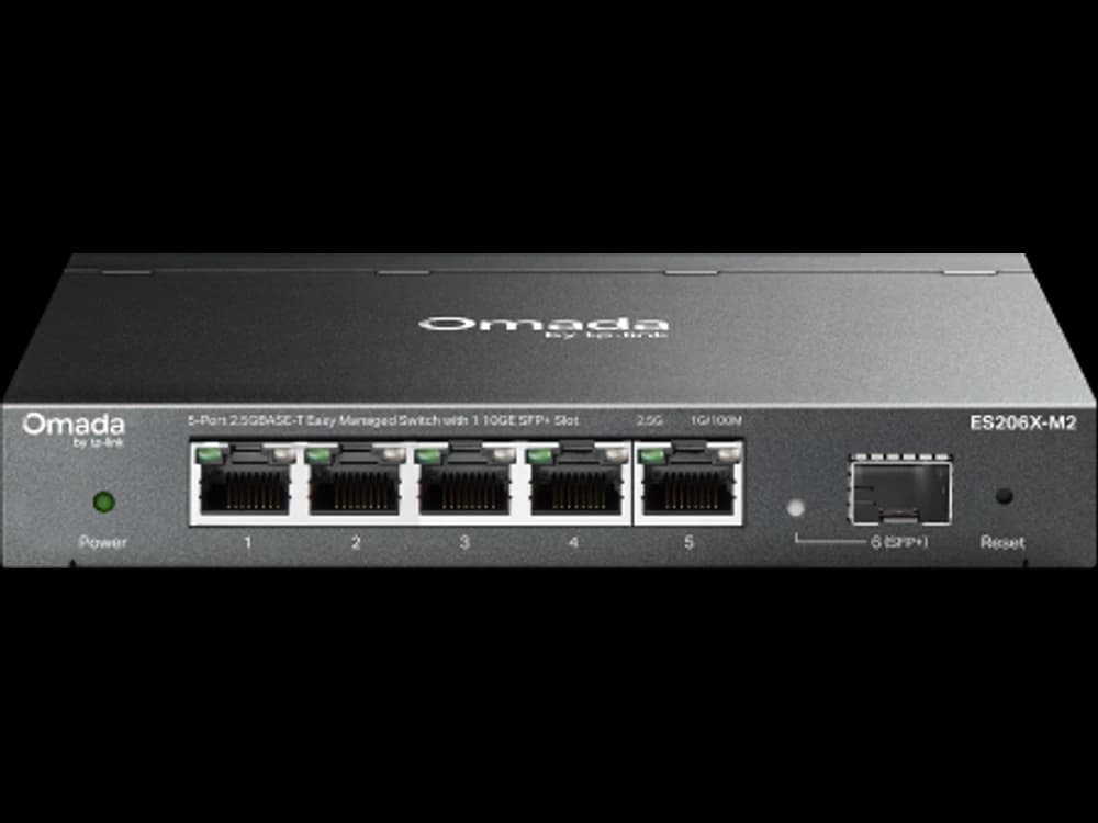 TP-Link ES206X-M2 ES206X-M2 Omada 5 埠 2.5GBASE-T 簡易管理型交換器(含 1 個 10GE SFP+ 插槽)