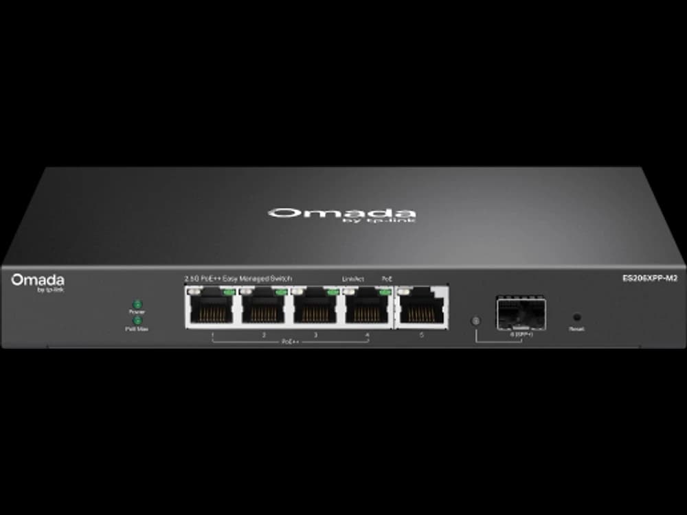 TP-Link ES206XPP-M2 ES206XPP-M2 Omada 5 埠 2.5GBASE-T 和 1 埠 10GE SFP+ 簡易管理型交換器 (含 4 埠 PoE++)