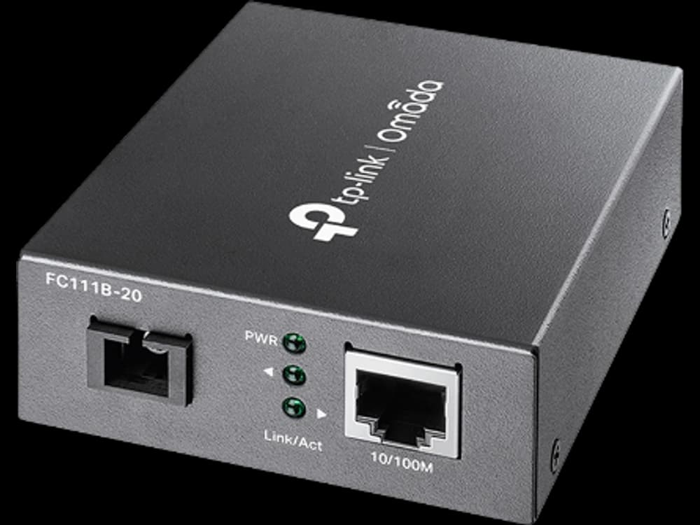 TP-Link FC111B-20 FC111B-20 Omada 10/100 Mbps WDM 乙太網路轉光纖轉換器(單模單芯)