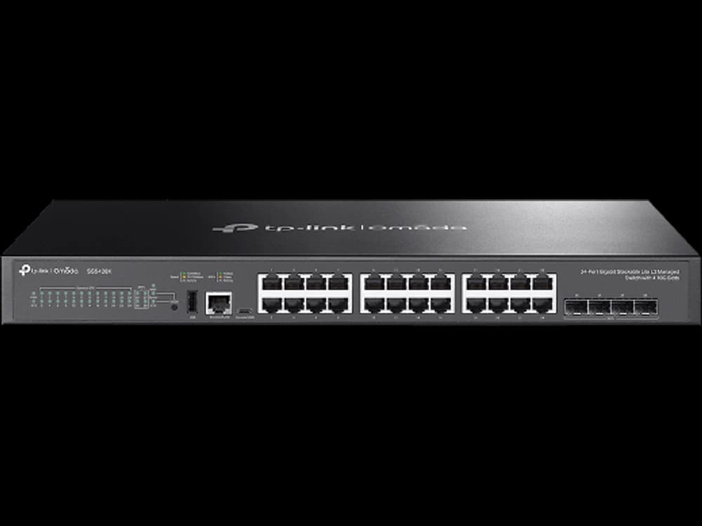 TP-Link SG5428X SG5428X Omada 24 埠 Gigabit 可堆疊 Lite L3 管理型交換器 (含 4 個 10G 插槽)