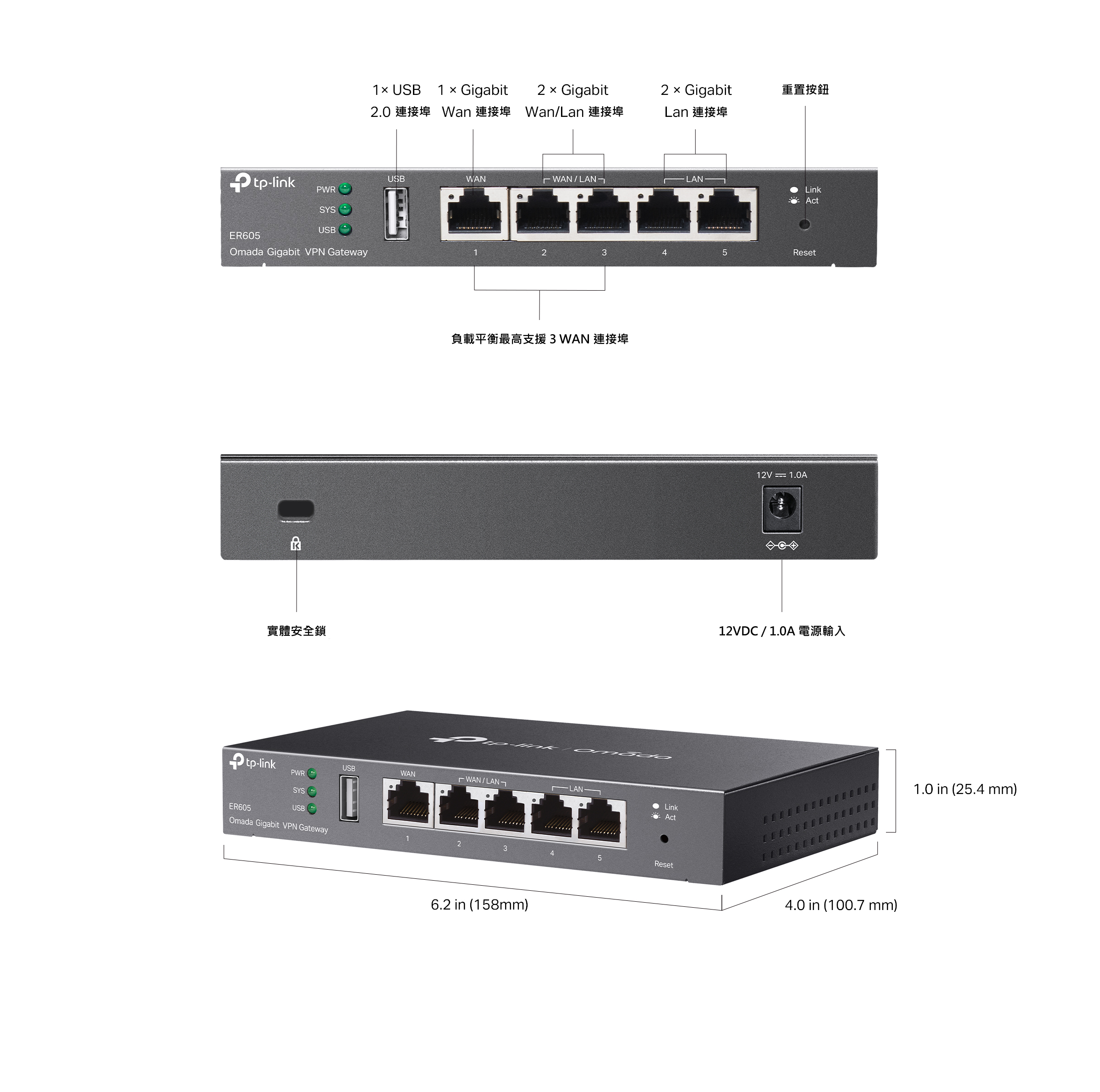 ER605 Omada Gigabit VPN 路由器 產品圖片 1