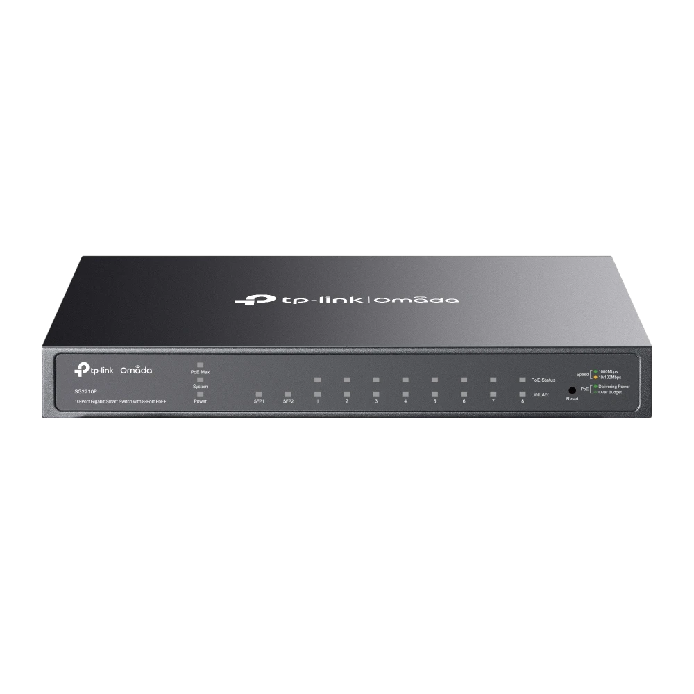TP-Link SG2210P SG2210P 10 埠 Gigabit 智慧型交換器 (含 8 埠 PoE+)